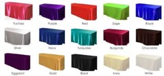 8 packs 60 x 126 Inch seamless SATIN Tablecloths Hotel Boot 25 COLORS USA SALE