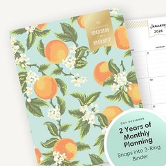 Day Designer 24 Month 2026 Monthly 8.5″ x 11″ Orange Blossom Mint- 2026