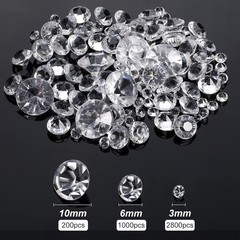 4000 Pieces Diamonds Crystals Acrylic Gems Wedding Table Scattering Gemstones Ch