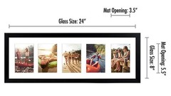 Americanflat 4×6 Collage Picture Frame with Shatter-Resistant Glass – Fits Fi…
