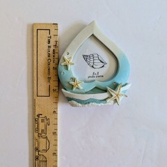 Nautical Beach Small Blue Frame Ideal Wedding / Banquet Table Marker Lot Of 7