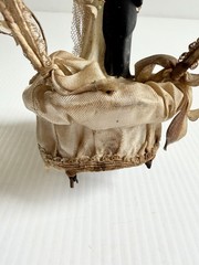 Vintage Antique Wedding Cake Topper Chalkware Bride & Groom, Flowers, For Decor
