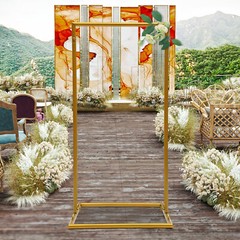 1m Metal Wedding Arch Stand Backdrop Flower Frame Garden Party Ballon Prop Decor