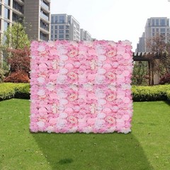 Artificial Flower Wall 6 Pieces Dark Pink Dahlia Peony Rose Wedding Party Decor