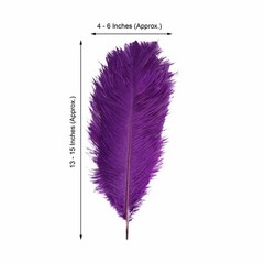 12 pcs 10-15″ long Purple Genuine Ostrich FEATHERS Wedding Party Centerpieces