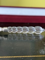 Vintage Mikasa Austria Crystal Handle Cake Knife 14ʼ Serrated With Original Box