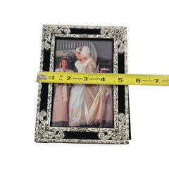 VTG Godinger Silver Art Plated Satin Rose Wedding Photo Frame Album 4×6 Pictures