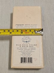 Simply Shabby Chic – Pink Wax Seal Stamp And Bead Kit – Rose Stamper – Used VTG