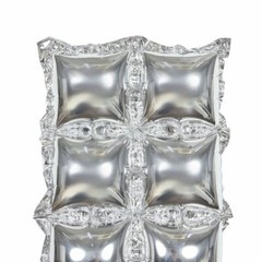 10 Silver 43″ x 11″ Square Design Mylar Foil Balloons Wall Backdrop Events