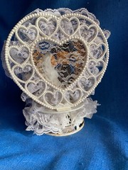 Vintage 1980s Western Cowboy & Cowgirl Ceramic Wedding Cake Topper Rope Toole