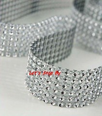 Wedding Decoration Supplies DIAMOND/RHINESTONE WRAP Ribbon Mesh Candle Chair DIY