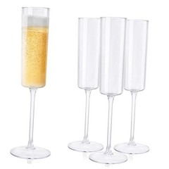 12 Pack Plastic Champagne Flutes – 6 Oz Clear Disposable 12Pack-6oz-Clear