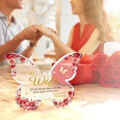 Gifts for Wife, Romantic Wife Anniversary Birthday Gift Ideas, 5×3.8×0.5 Inch…
