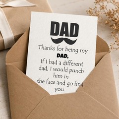 Funny Birthday Card for Dad, 5×7 Greeting Card with Envelope | Funny Father’s…