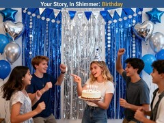 3-Pack Blue Silver Foil Fringe Curtain,Party Decoration Streamer | 9.9*6.5ft …