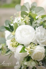 Sophisticated White Cascading Wedding Bouquet