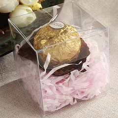 Lot of 50 100 200 pcs Clear Anti Scratch Wedding Party Favor Gift Candy Boxes