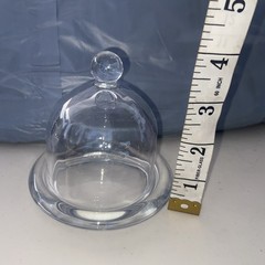 Glass Dessert Dome with Base, Mini Decorative Cake Tray 4x 4 x 3 inches