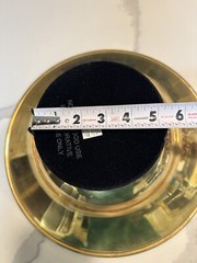 Brass Finish Metal Bowl Compote Base Candle Holder Center Piece Table Decor 12″