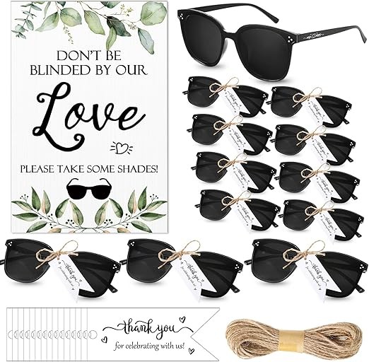 Kanayu Wedding Favors for Guests 50 Wedding Party Sunglasses Gifts Wooden Fresh