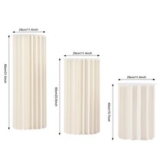 Set of 3 Elegant Bulk Weddings Decoration Table Cylinder Centerpiece Cake Stand