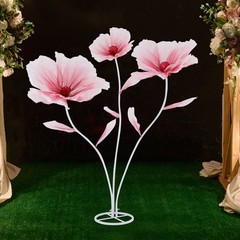 Handmade Gradient Red Silk Flower Artificial Flower Wedding Stage Backdrop Decor