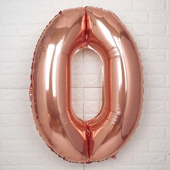 40″ Rose Gold Number 0 Mylar Foil Balloon Birthday Party Wedding Decorations