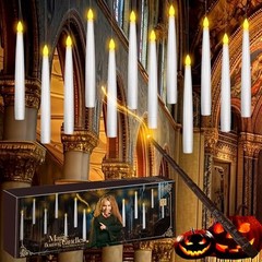 pcs Flameless Taper Candles with Remote, Dimmer, 3D Battery Operated Window 12