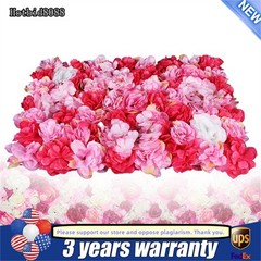 6pcs Artificial Flower Wall Panel Artificial Rose Red Flower Wall Decor 60*40cm