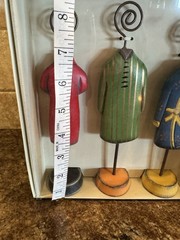Pier 1 Imports Dress Form Photo Holders Set of 3 Card Memo Holders w Box
