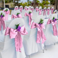 4pc 12″x 108» Pink Satin Table Runner Bright Silk Smooth Wedding Party Banquet