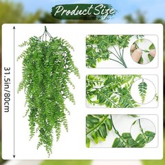 10pcs Artificial Hanging Plants Flowers Outdoor Fake Fern Garland Wedding Decor