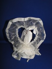 New Vintage Wilton Petite Ribbon Delight Wedding CakeTop, white tux, 104-933
