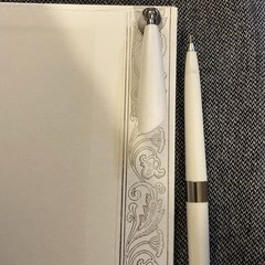 White Guest Book & Pen – Silver Script Wedding By CR Gibson READ