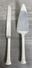 Mikasa Love Story Stainless Steel Wedding Cake Pie Server Set Swirl Hearts