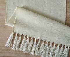 ZeeMart Cream Table Runners 60 Inches Long, Burlap Linen Style Rustic Farmhou…