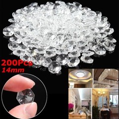 BRAVECOW 200Pcs/Set K9 Glass Crystal Garland Strands Hanging Chandelier Gem