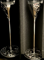 Things Remembered Toasting Champagne Glasses Swarovski Crystal Component Pair
