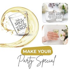 100 PCS Wedding Shot Pack of 100 Plastic – Take a Shot We Tied the Knot