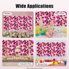 6*Artificial Flower Wall Panel Indoor Outdoor Flower Wall Panel For WeddingDecor