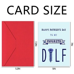 Fathers Day Card for Husband – 5X7 DILF Fathers Day Card from Wife Girlfriend…