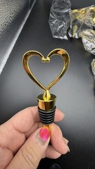 24PCS Wedding Favors & Bags Metal Alloy Heart Wine Bottle Stopper Champagne NEW