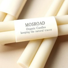 Beeswax Taper Candles White, 9 Inch Natural Long Candle 8 Pack, Cream