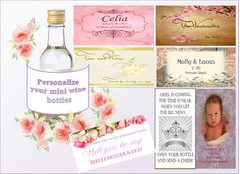 30 Mini Wine/Water Bottle Labels Christmas Holiday Grinch Other Designs