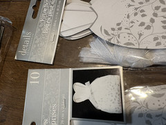 Wedding Engagement Favor Boxes Bridal Dress Silver & White 7 Packs of 10 NIB