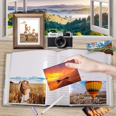 Holoary Photo Album 4 x 6 200 Photos 2 Pictures Per Page, Memo Writing Area f…