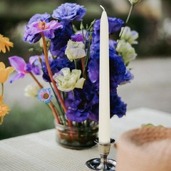 AGLARY 9″ Handmade White Beeswax Taper Candles, Dripless, Smokeless, 9-Hr Burn