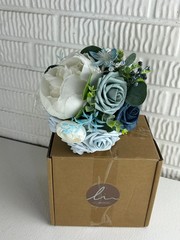 Ling’s Moment 7″ Navy Blue Bridesmaid Bouquet Artificial Wedding Flowers New