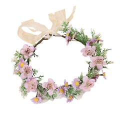 Bohemian Daisy Floral Headbands Fabric Plastic Grass Ribbon Hair Accessory For
