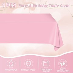 49Pcs Birthday Party Decorations Pink Party Supplies Set Include Light Pink
